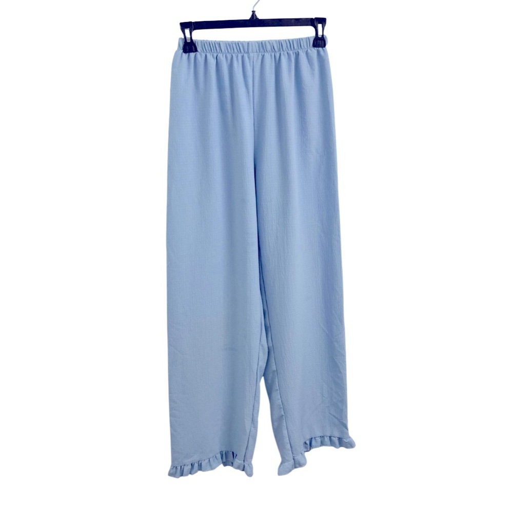 🩵Light Blue Pull On Wide Leg Pants Size S🩵